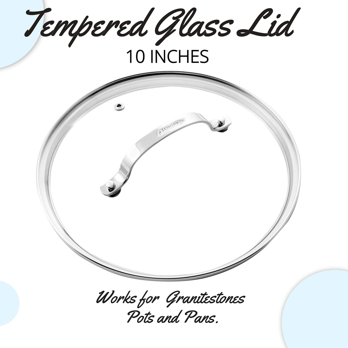 Tempered Glass Lid 10-inch Clear Vented H207554
