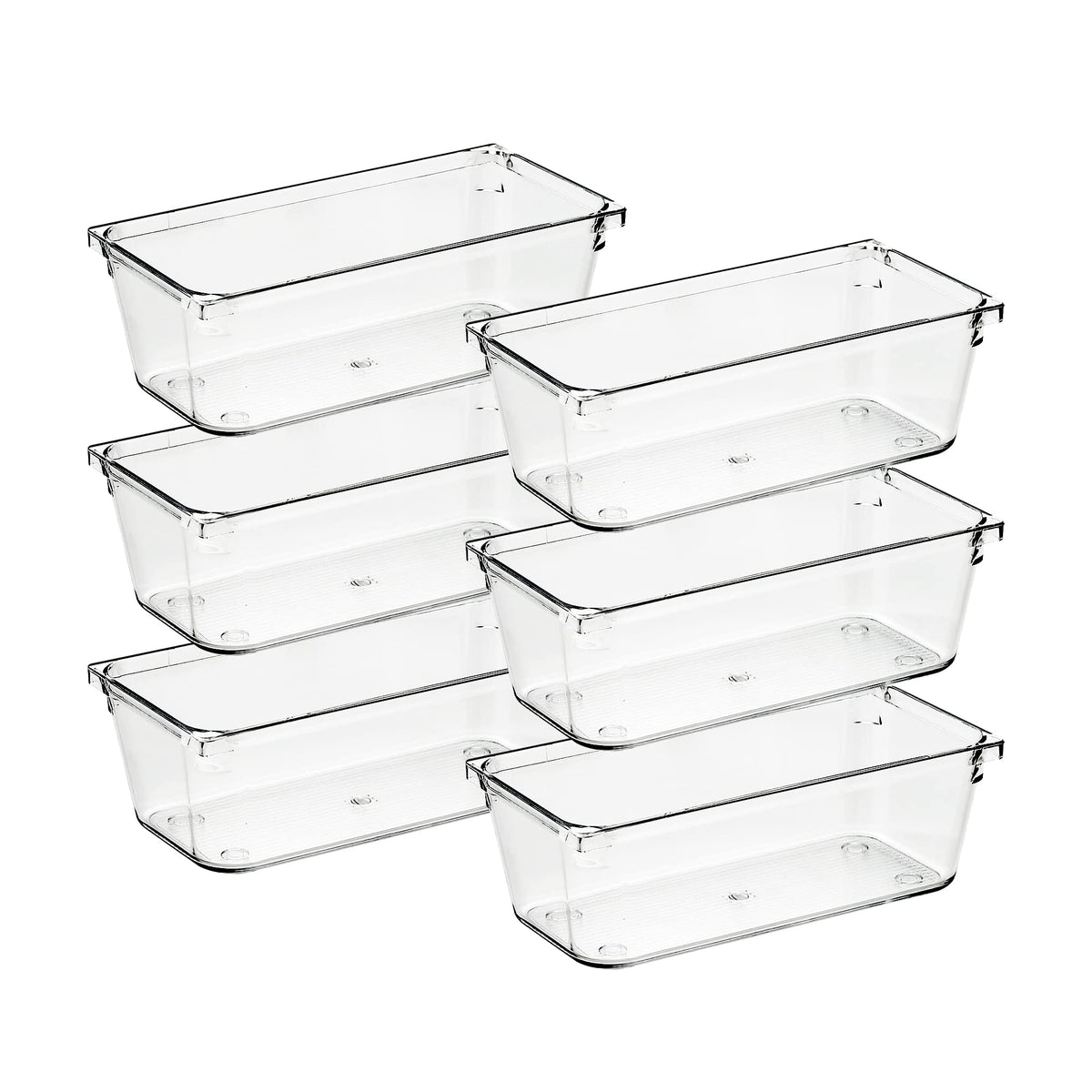 6 Pack Plastic Drawer Organizer X528478