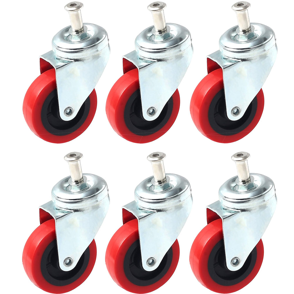 6 Pack 2.5" Swivel Caster Wheel F6608
