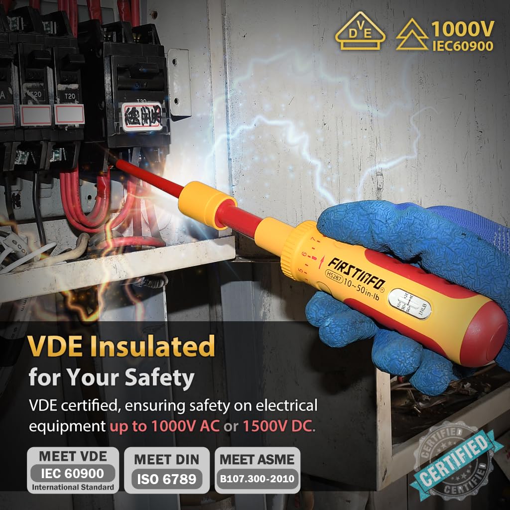 VDE Insulated Torque Screwdriver Set with 8 Bits W333