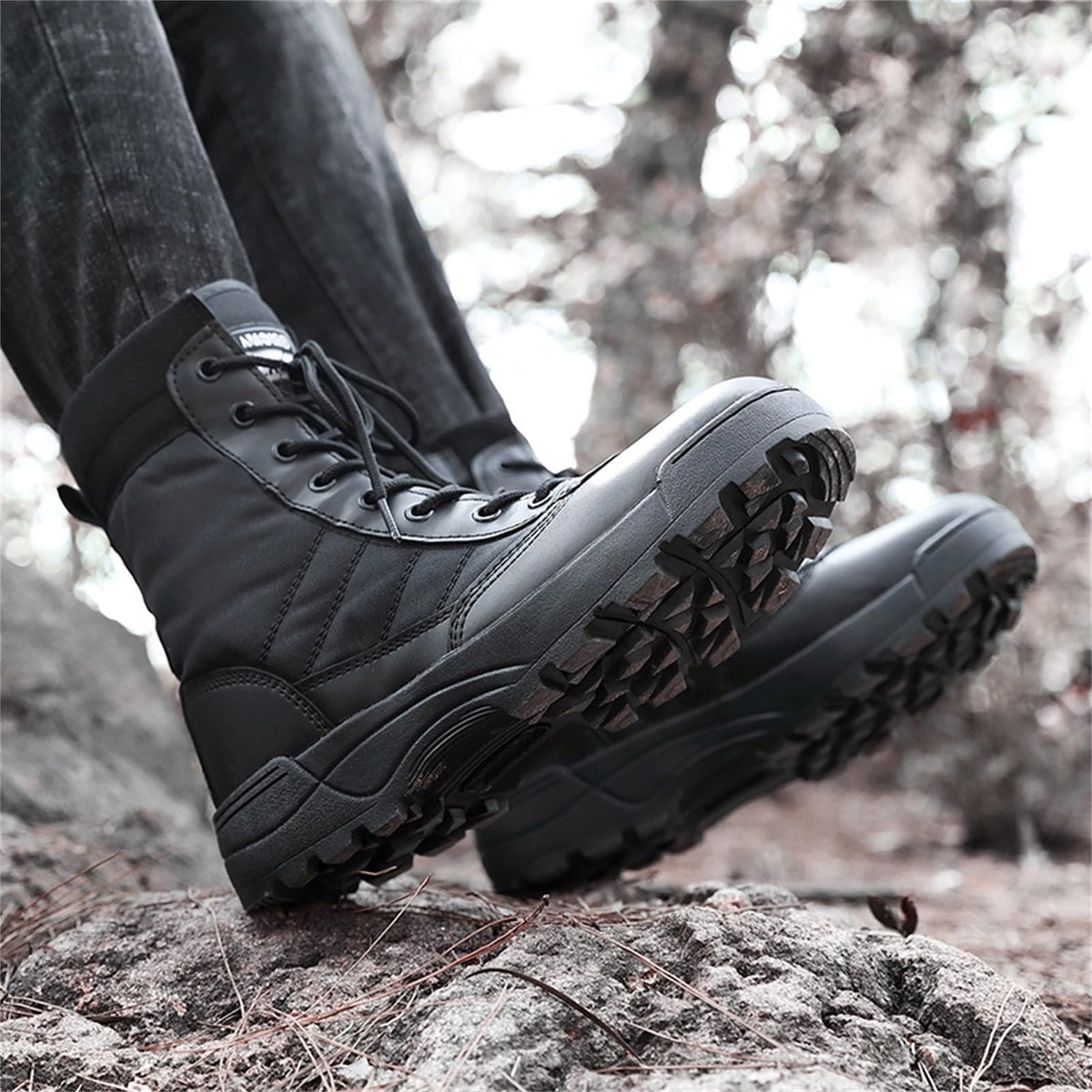 8 Inch High Top Suede Leather Military Tactical Boots P774