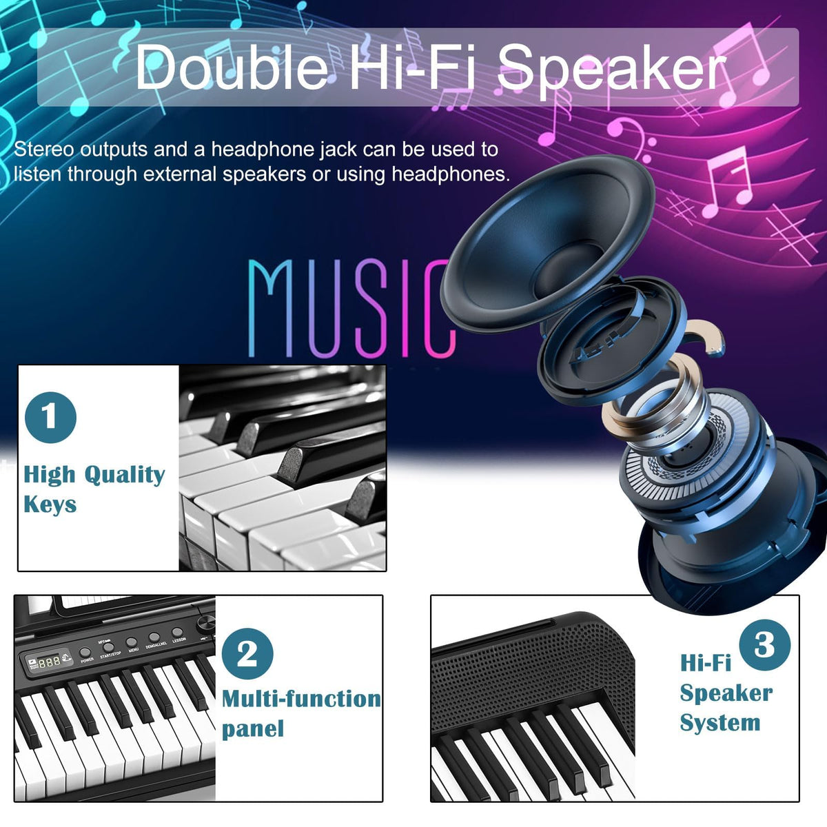 88 Key Semi Weighted Digital Piano with Stand B573
