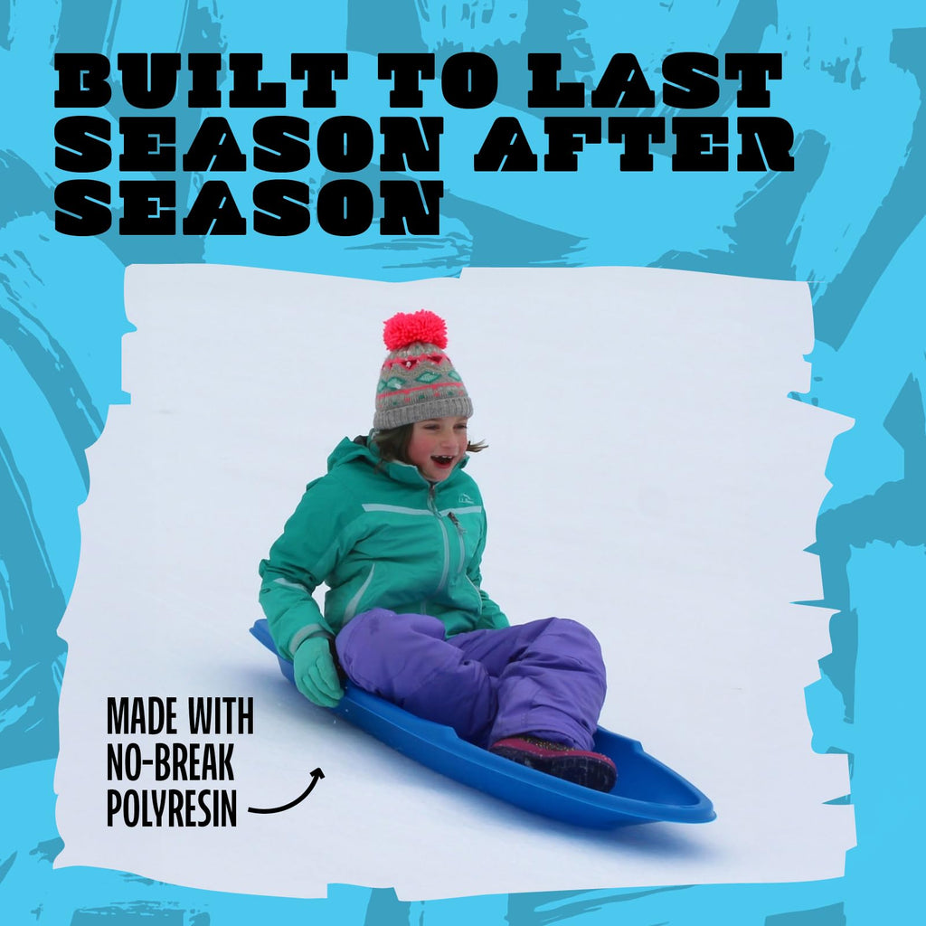 48 Inch Toboggan Style Plastic Snow Sled 3-Pack G61138