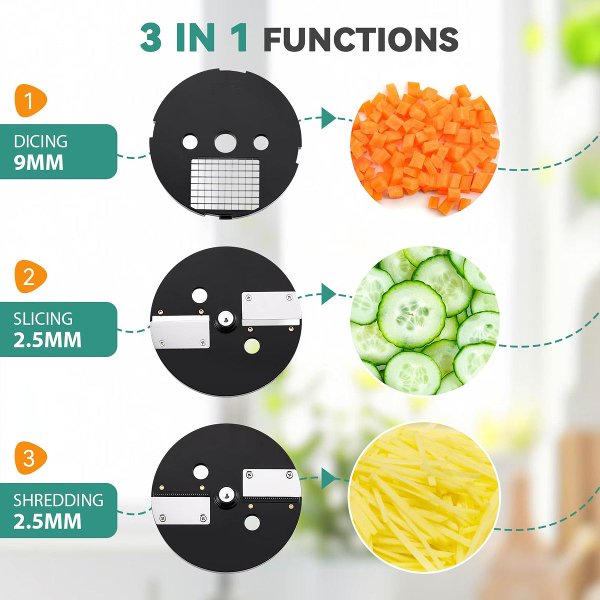 3 in 1 Electric Vegetable Chopper U419