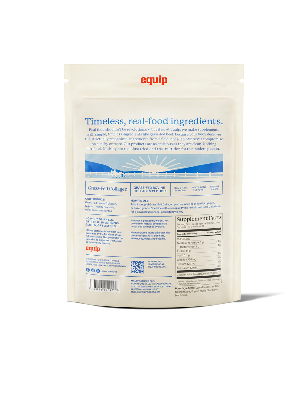 Grass Fed Hydrolyzed Bovine Collagen Peptides Powder U71293