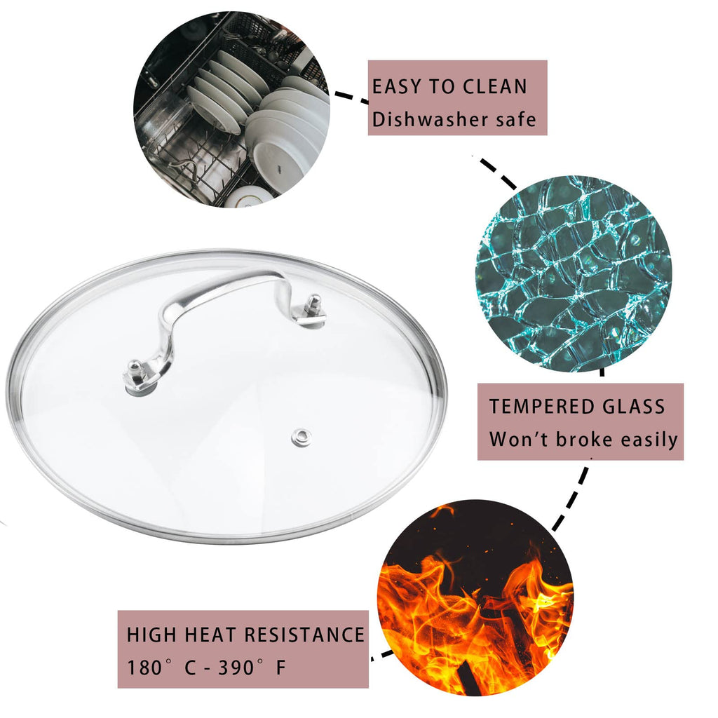 10" Tempered Glass Lid with Steam Vent Hole P669684