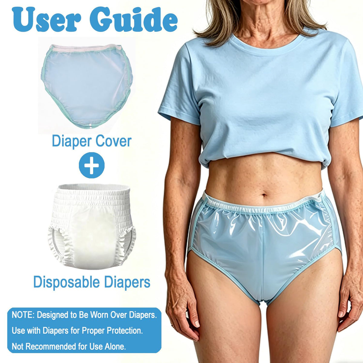 Plastic Waterproof Incontinence Underwear Size XL V836067