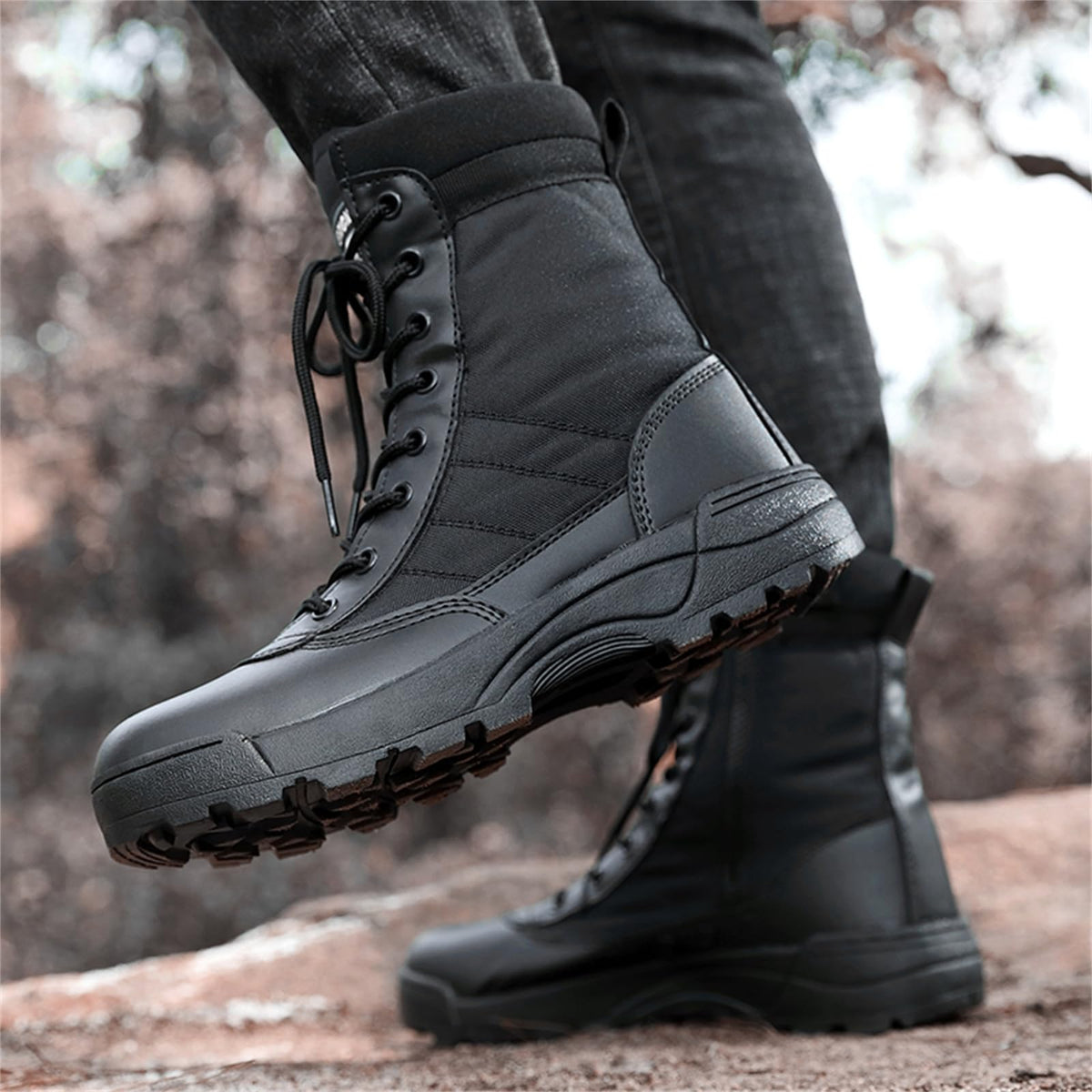 8 Inch High Top Suede Leather Military Tactical Boots P774
