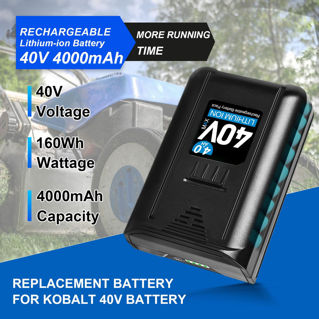40V 4.0Ah Rechargeable Lithium Ion Replacement Battery J3880