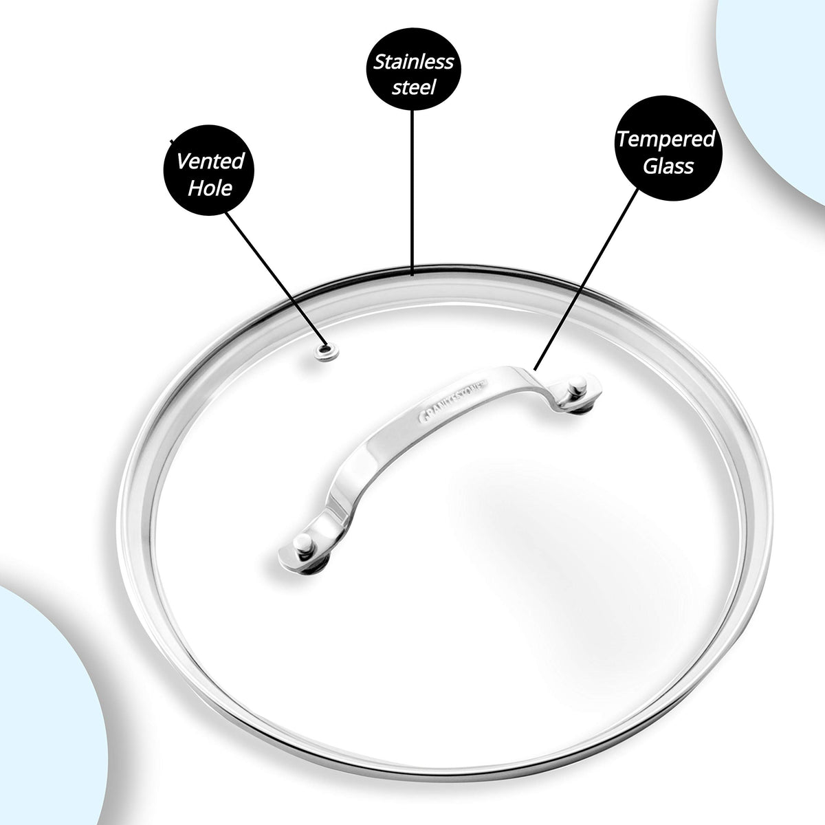 Tempered Glass Lid 10-inch Clear Vented H207554