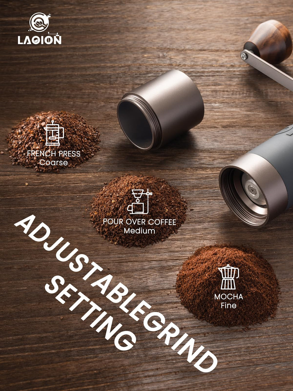 Manual Coffee Grinder with Straight Handle B7952