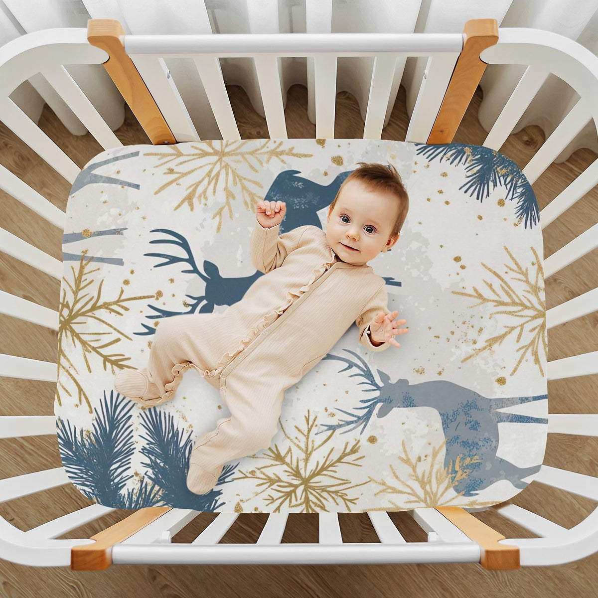 Fitted Crib Sheet Soft Microfiber 28" x 52" x 9" I989987