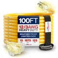 100ft 3-Outlet 12/3 Gauge Heavy Duty SJTW Extension Cord J87210