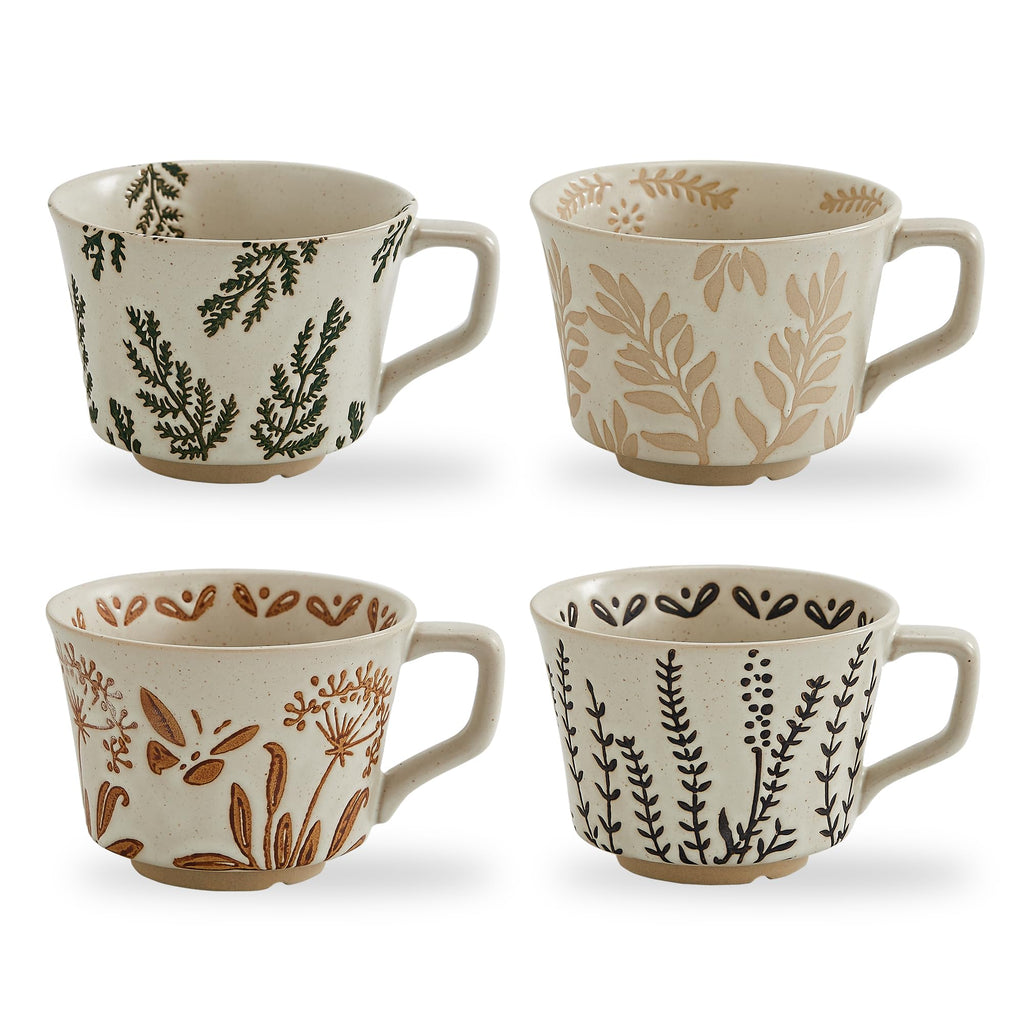 12 oz Ceramic Coffee Mug Set of 4 G725