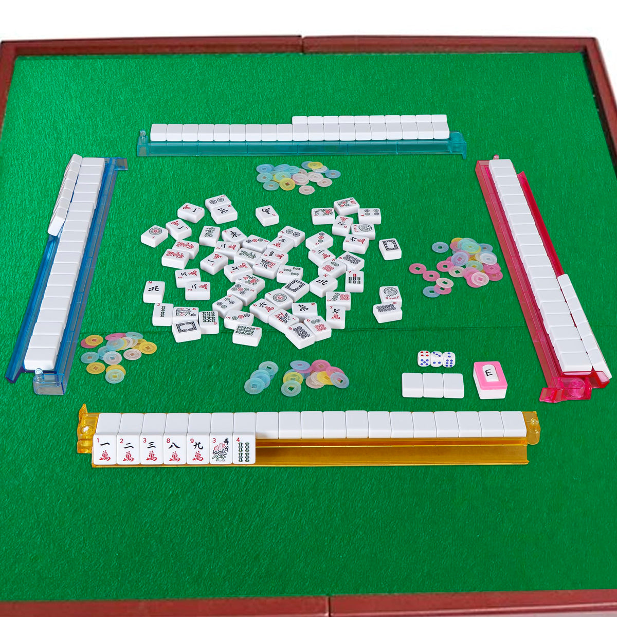 166 Tiles Mah Jongg Set with Soft Velour Bag E19034