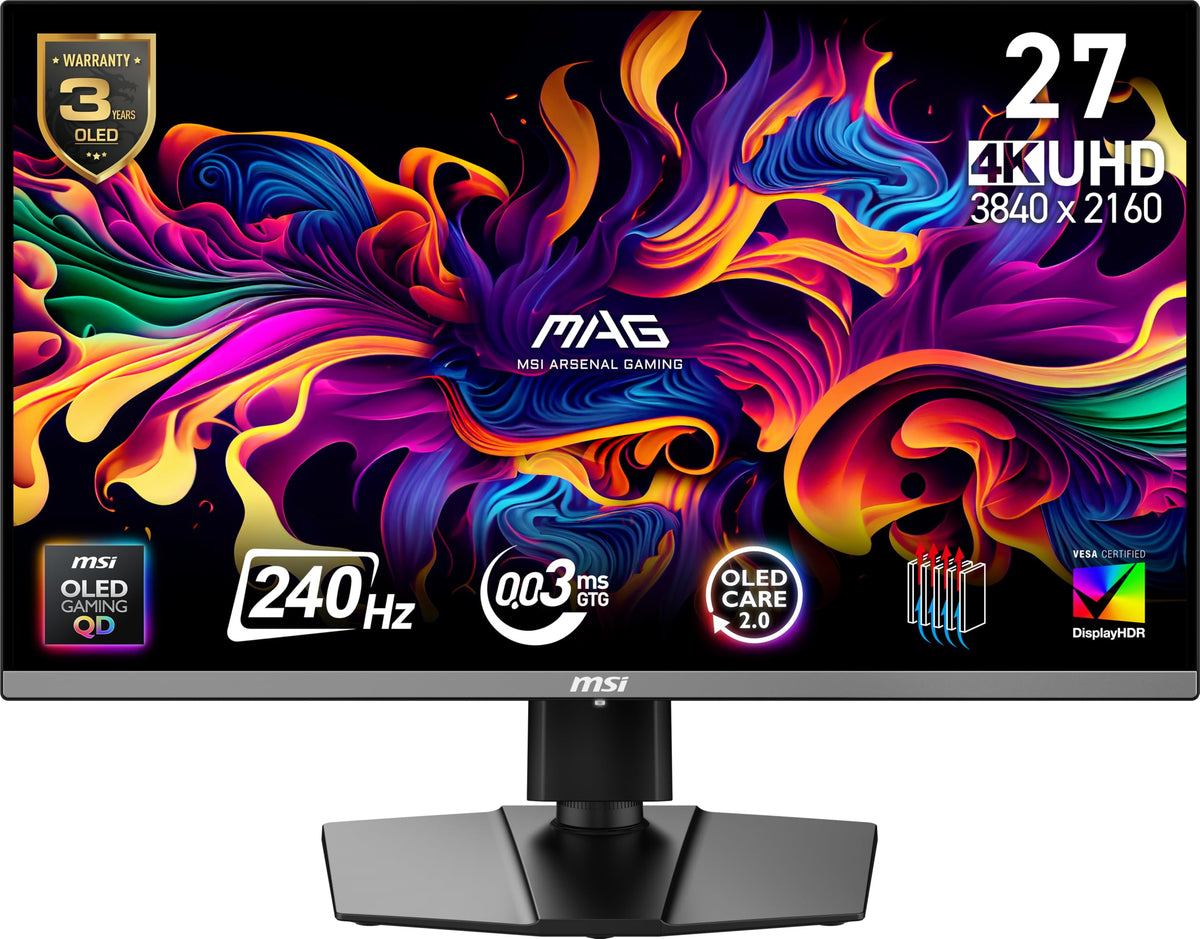 27-Inch 4K UHD 240Hz QD-OLED Gaming Monitor K916
