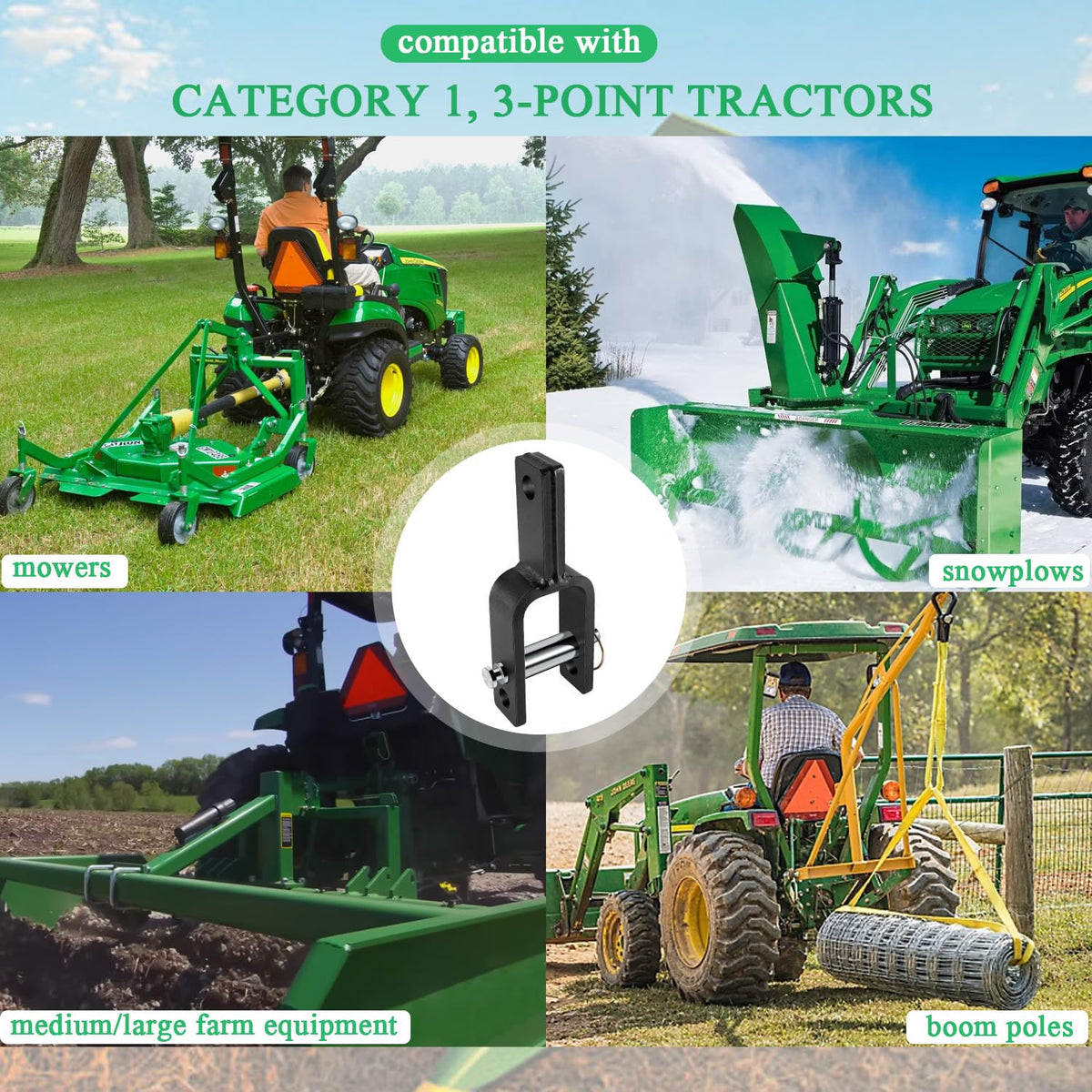 Quick Hitch Adapter with Adapter Sleeve Category 1 M1356