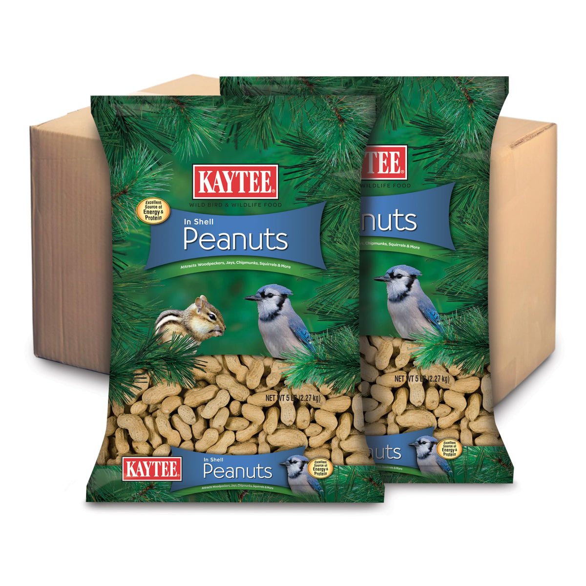 Whole Peanuts in Shell for Wild Birds, Two 5 Pound Bags X946