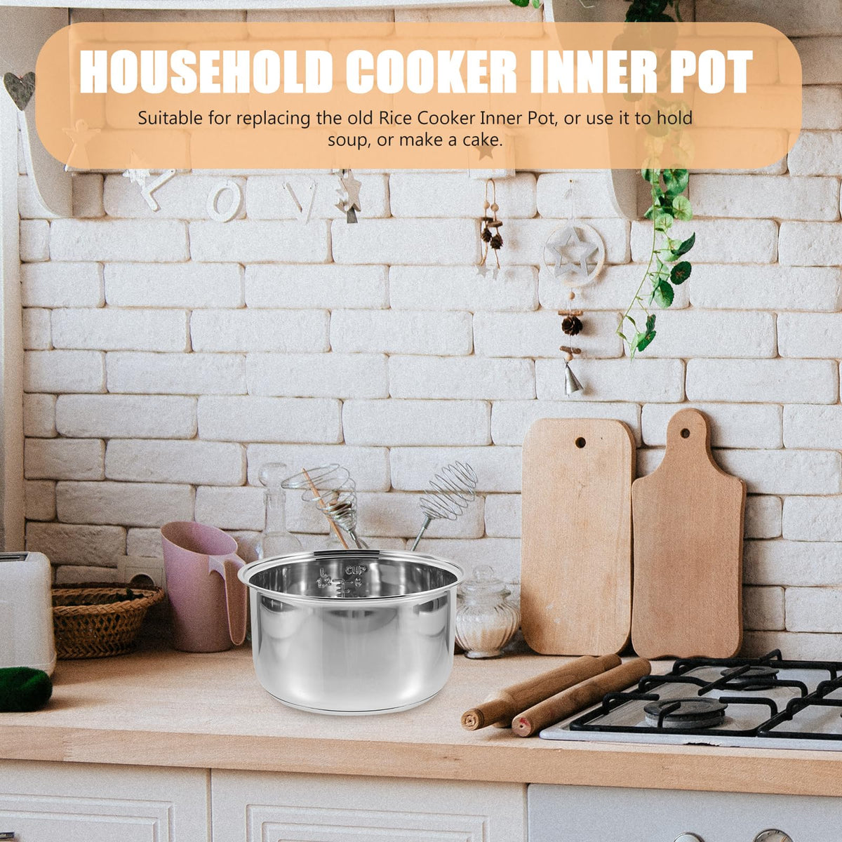 3L Stainless Steel Non-Stick Rice Cooker Inner Pot S341
