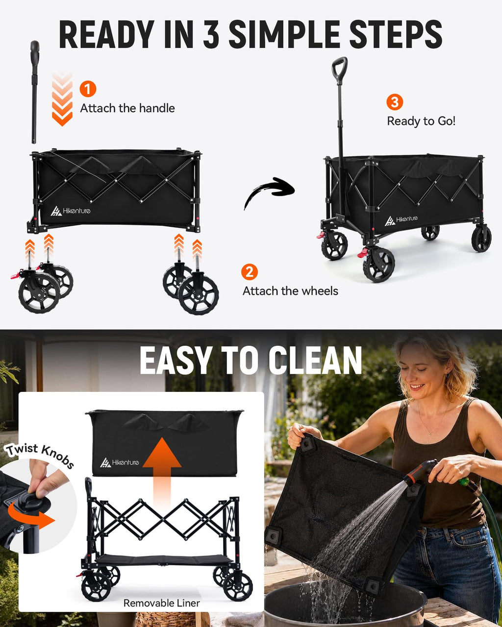 150L Foldable Heavy Duty Wagon F117385