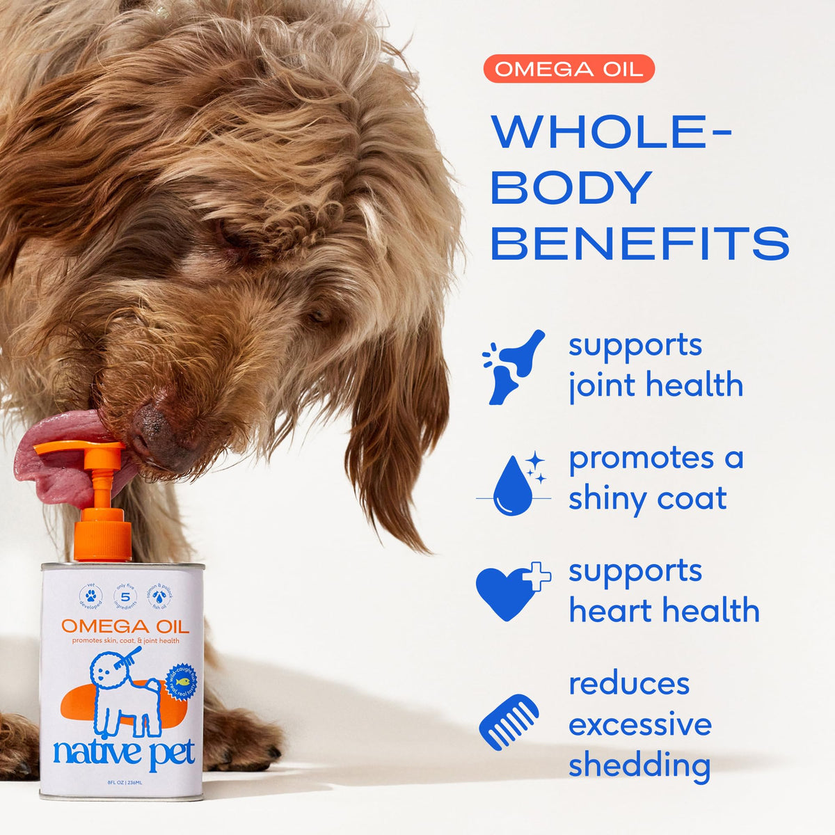 Omega 3 Fish Oil for Dogs & Cats 8oz O984624