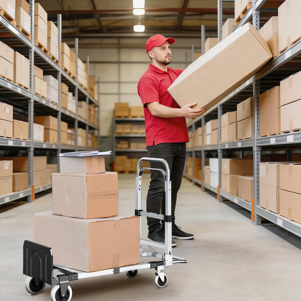 3 in 1 Folding Hand Truck 600lbs Capacity Heavy Duty K41875