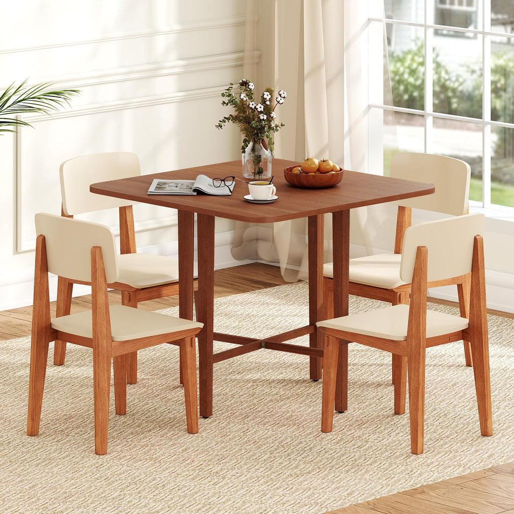 36" Foldable Square Wooden Dining Table Y424