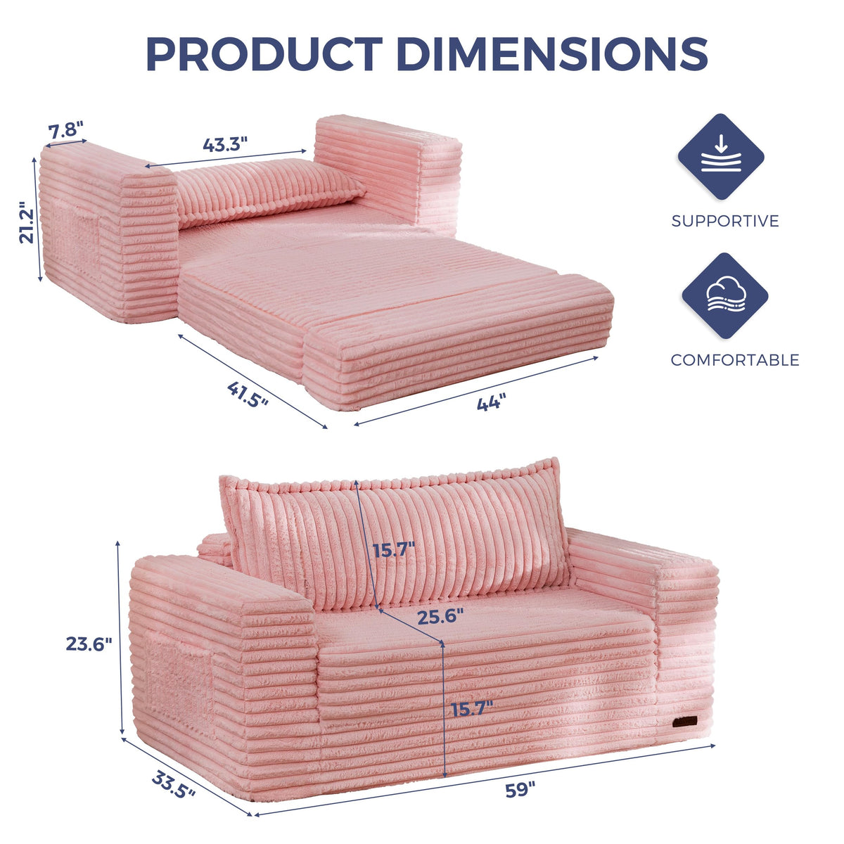 Convertible Sofa Bed W306758