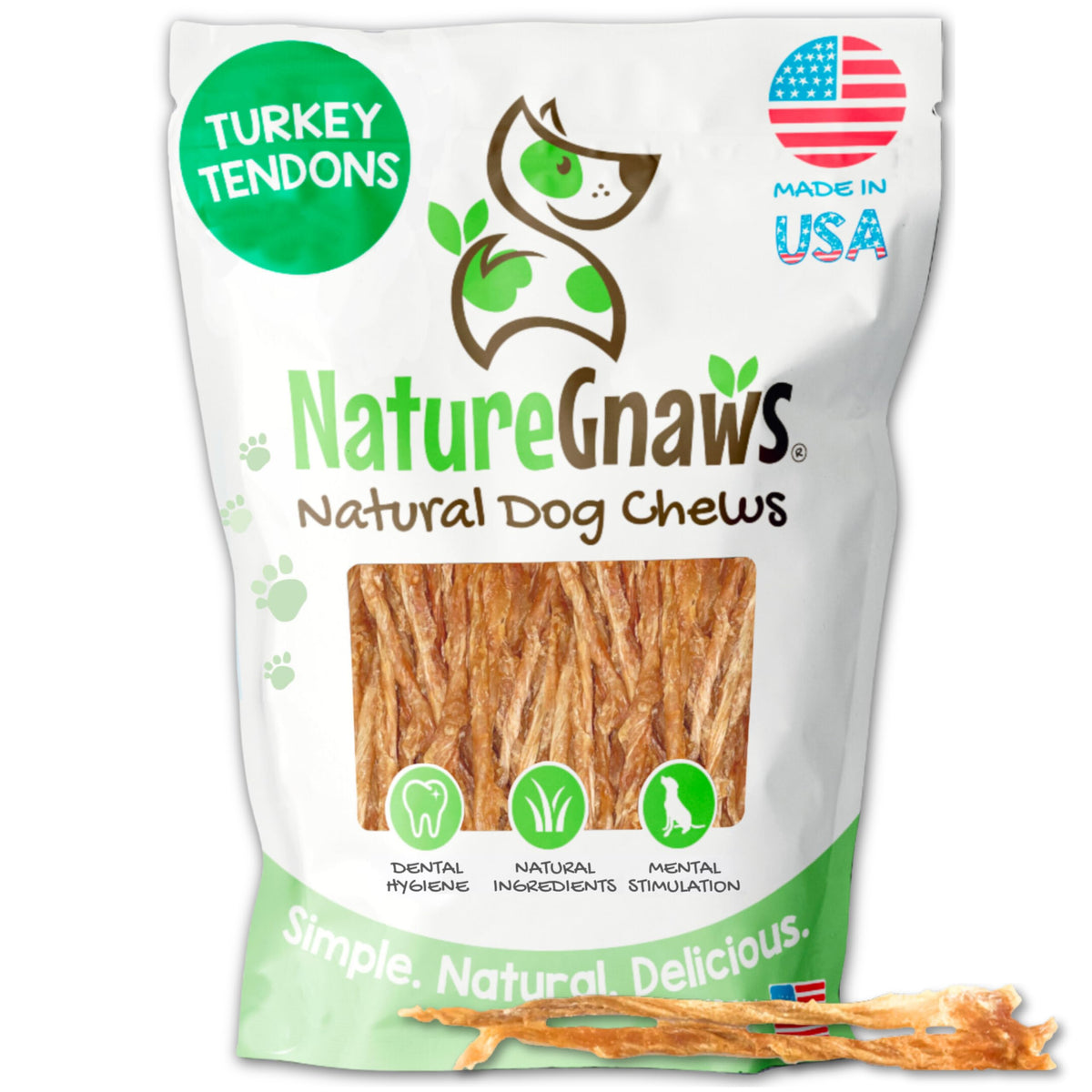 Turkey Tendons Dog Treats 1 lb I964188