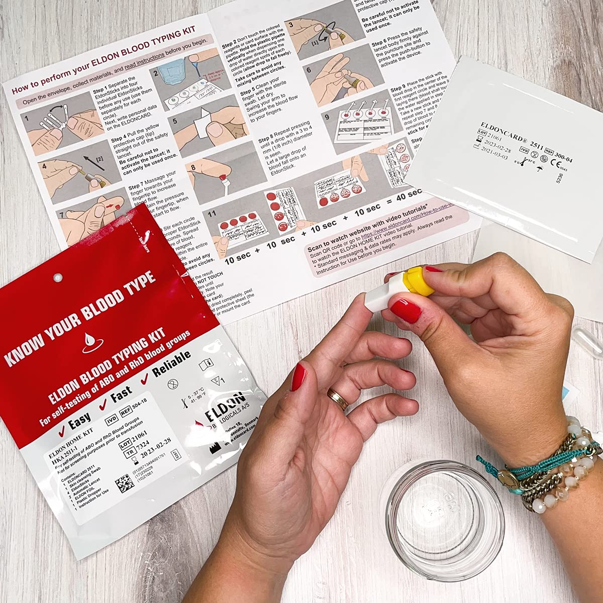 Home Blood Typing Kit 10 Kits U5324