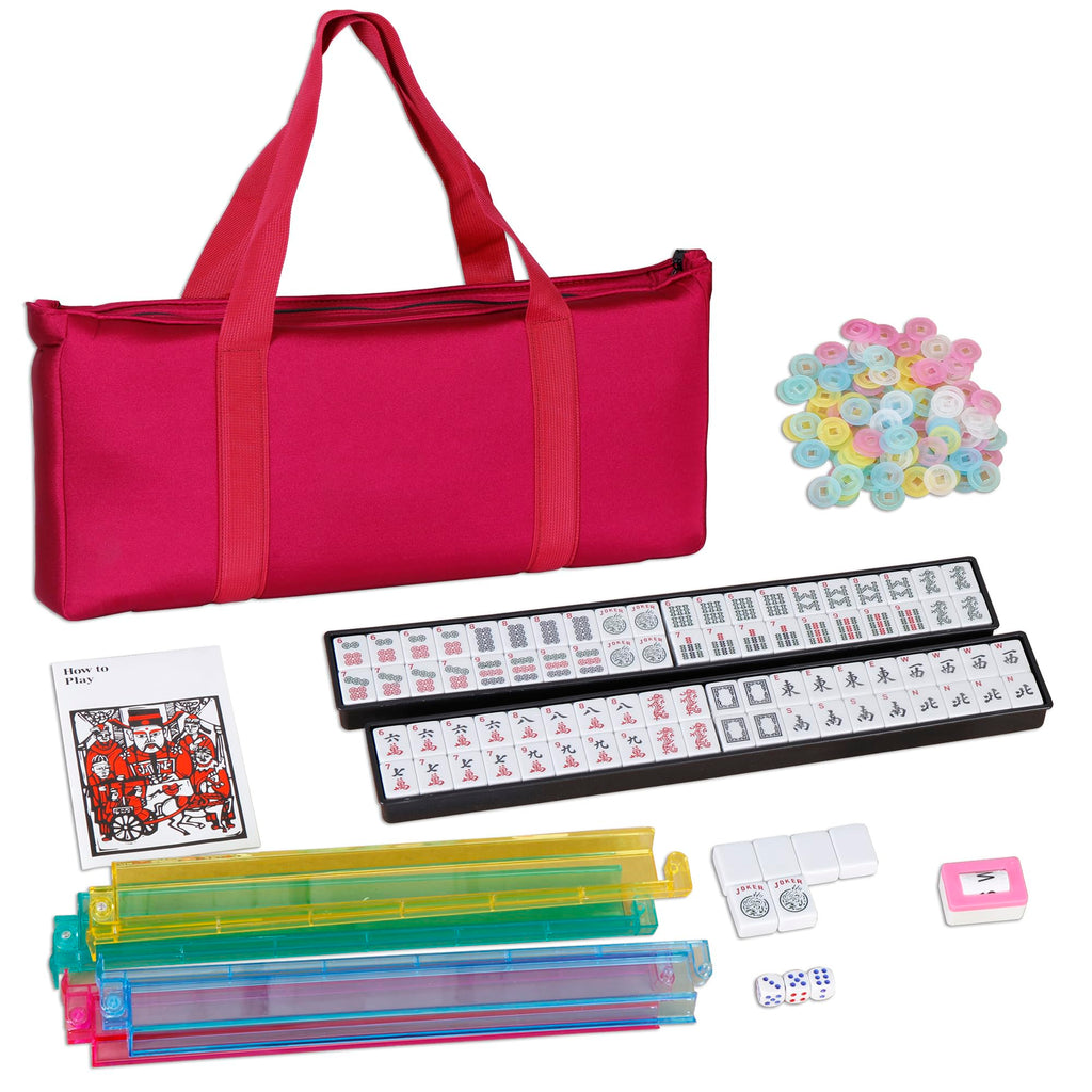 166 Tiles Mah Jongg Set with Soft Velour Bag E19034