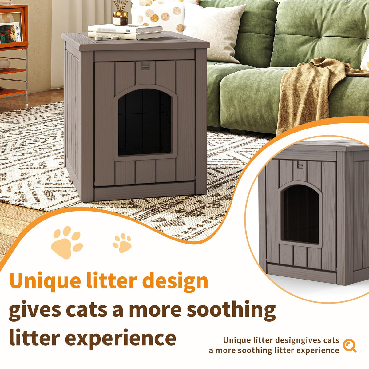 Gray Outdoor Cat House G3208