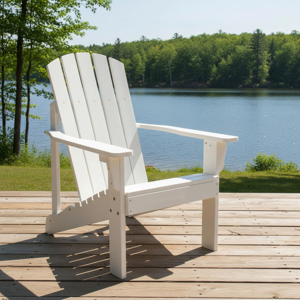 Eggshell White Wooden Adirondack Chair G72566