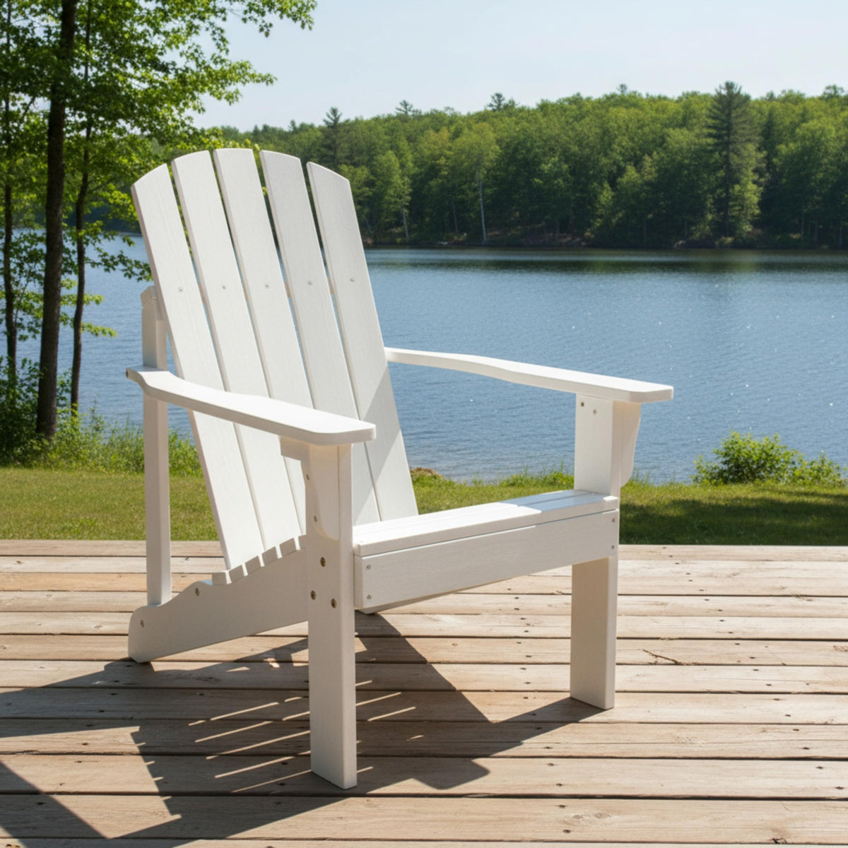 Eggshell White Wooden Adirondack Chair G72566