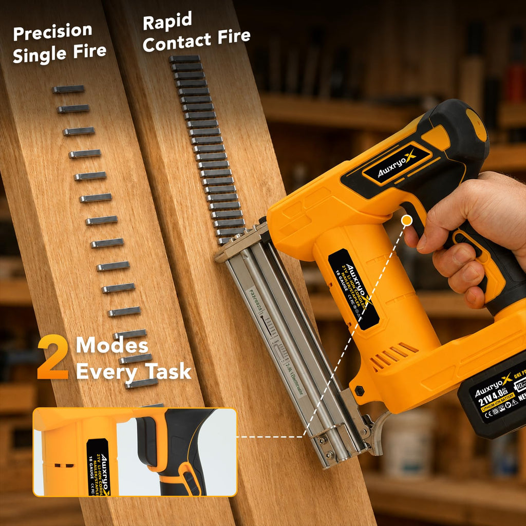 Cordless Brad Nailer 2-in-1 18 Gauge Electric Nail Gun Kit V88327