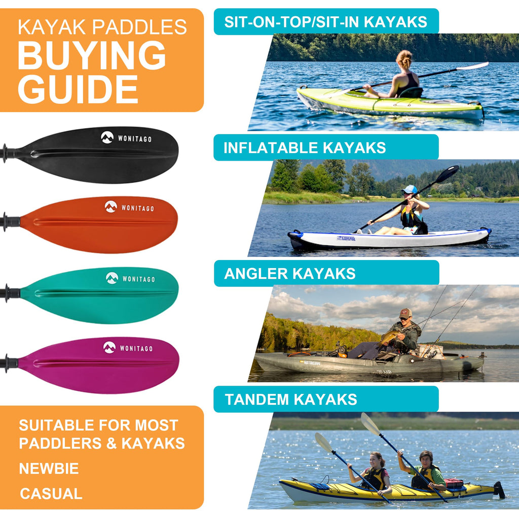 Adjustable Lightweight Carbon Fiber Kayak Paddle J2011