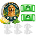 Flea and Tick Prevention Pendant for Dogs with 2 Pendants and 6 Refills Q701