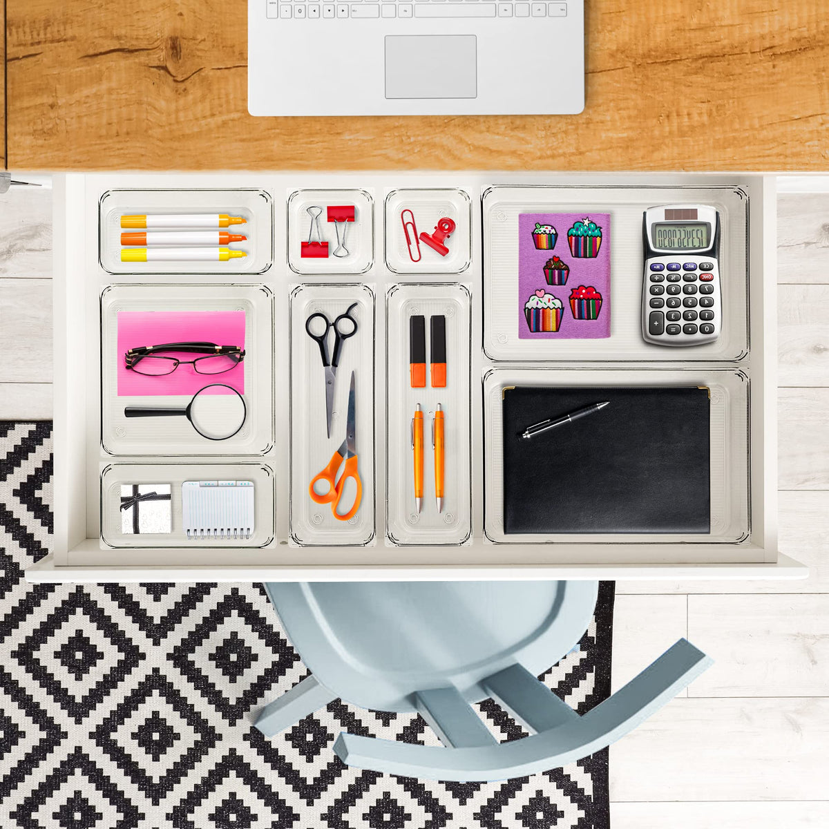 6 Pack Plastic Drawer Organizer X528478