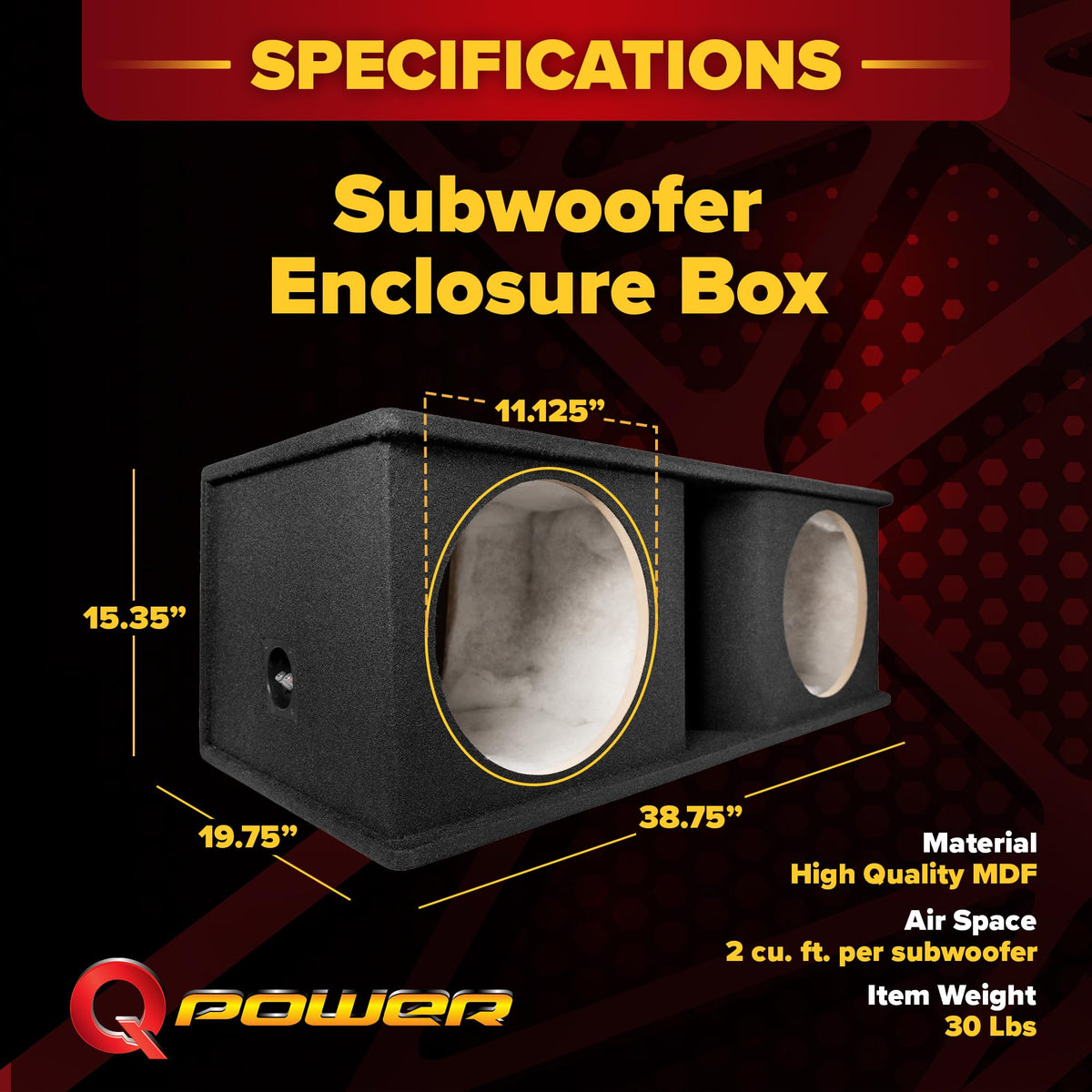 Dual 12" Horn-Ported Car Subwoofer Box V115997
