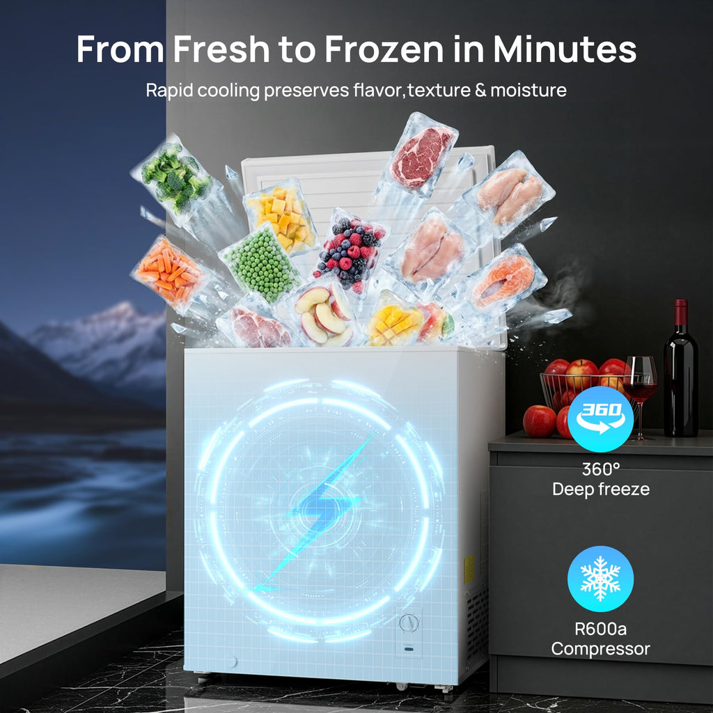 5.1 Cu.Ft Chest Freezer with 2 Removable Baskets H161552