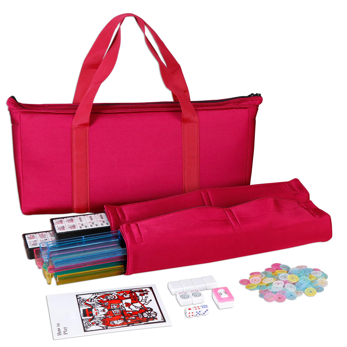 166 Tiles Mah Jongg Set with Soft Velour Bag E19034