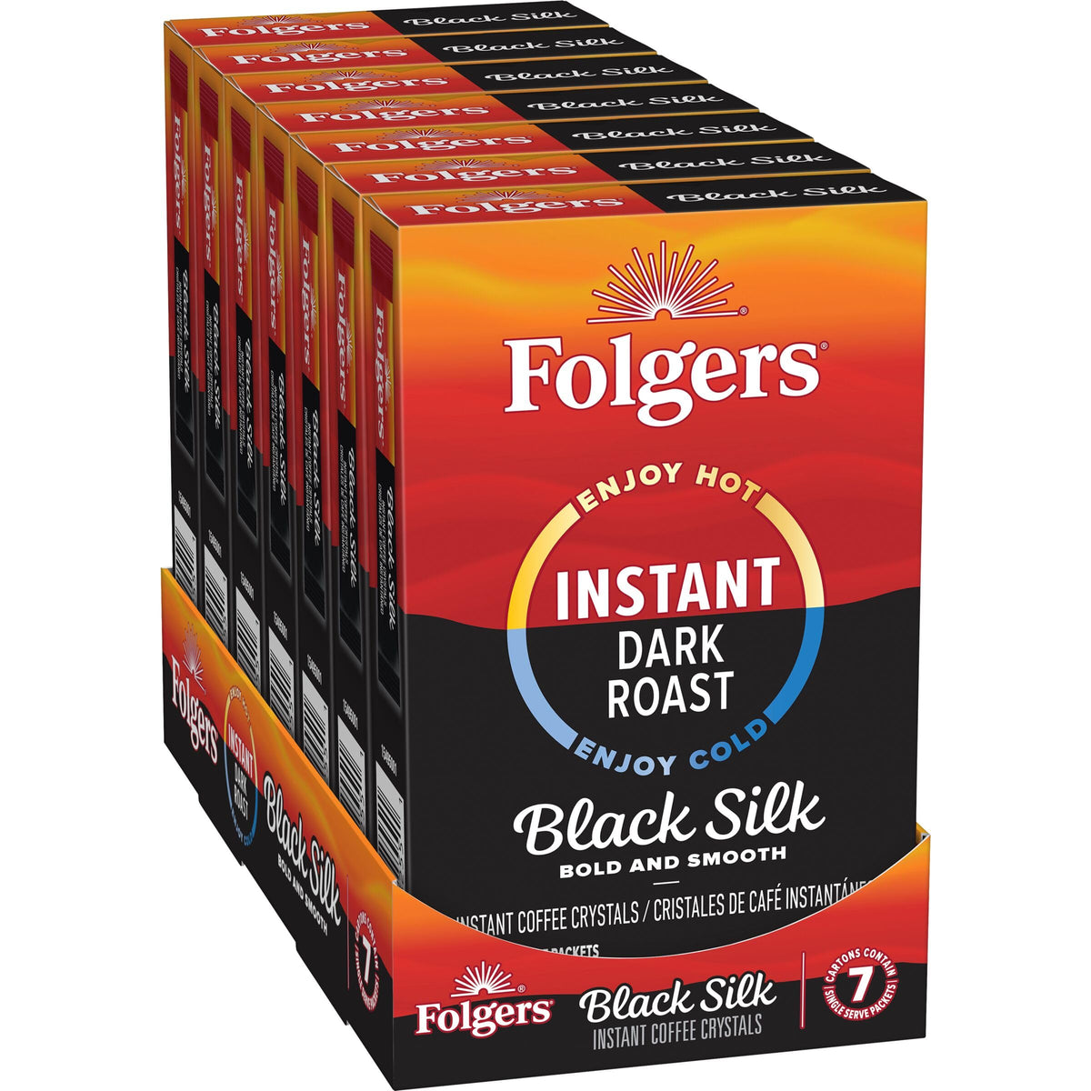 Black Silk Instant Coffee Packets 7 Count Pack of 12 M38244