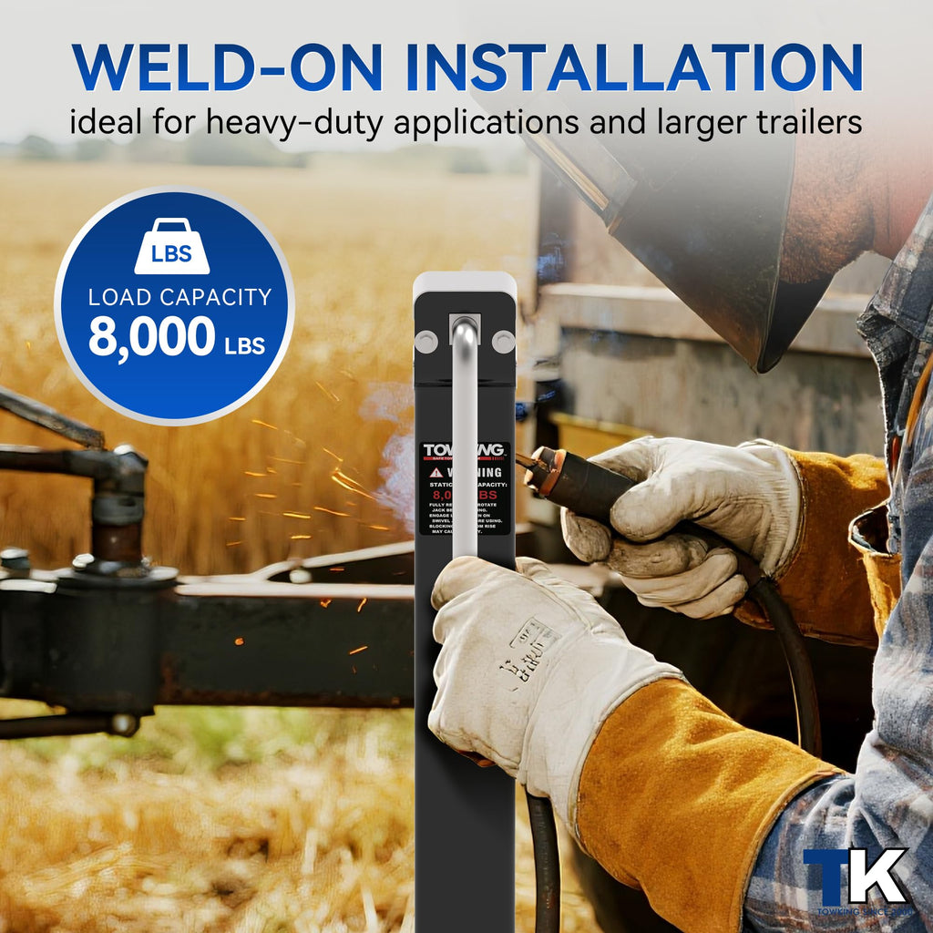 15" Lift Heavy Duty Weld On Trailer Jack L81619