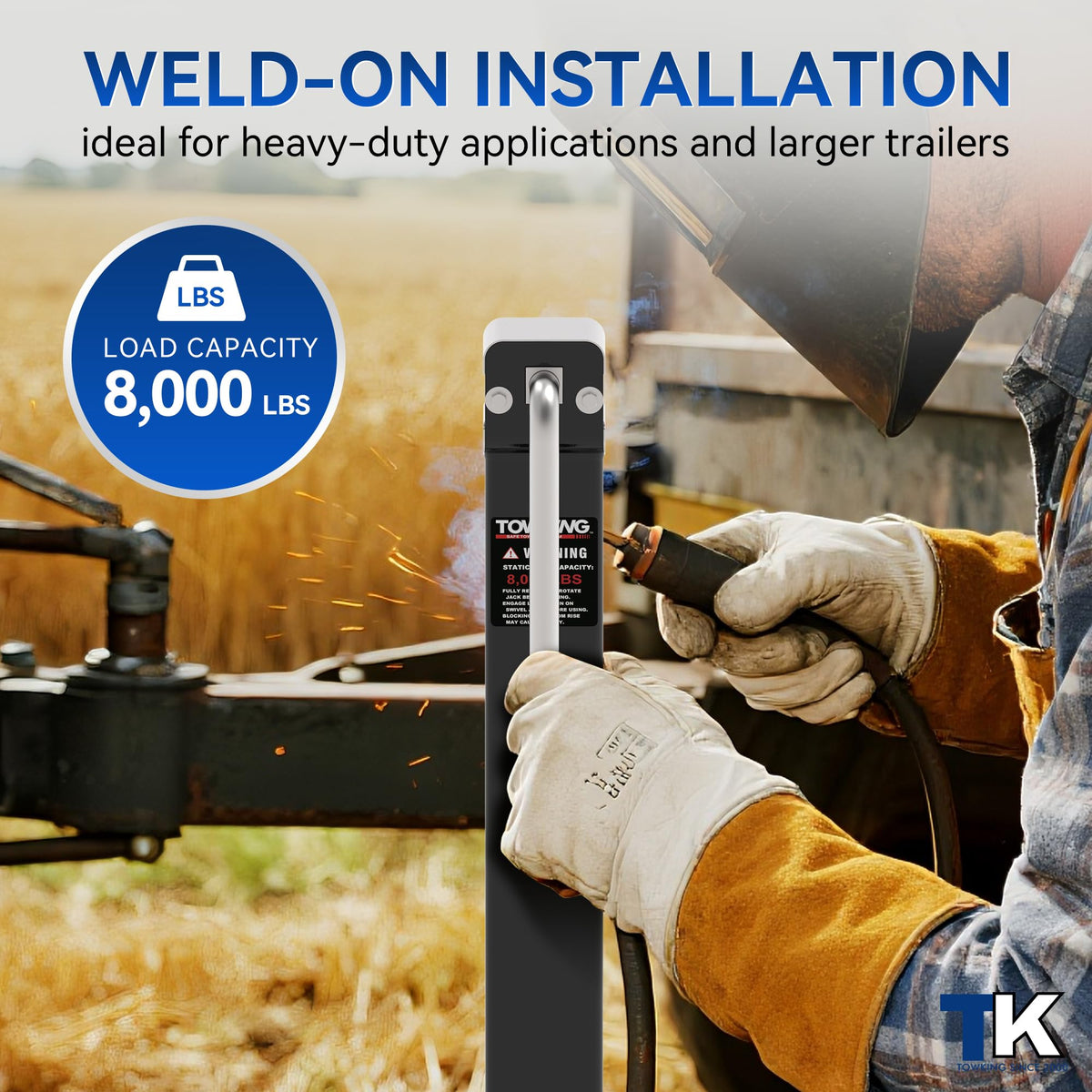 15" Lift Heavy Duty Weld On Trailer Jack L81619