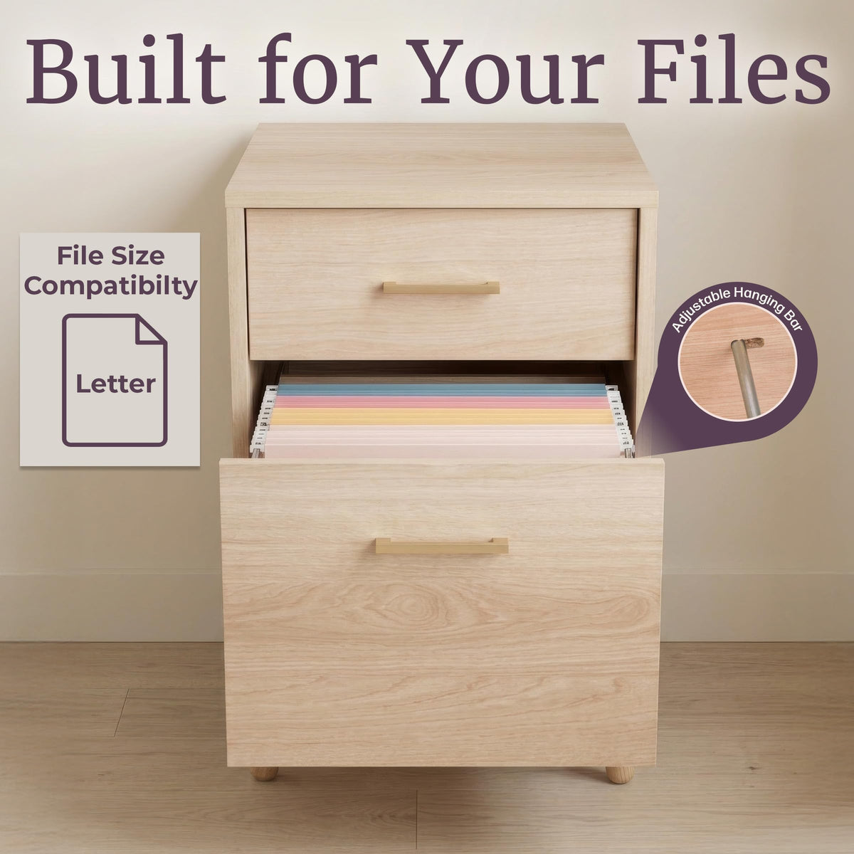 2 Drawer File Cabinet M6043
