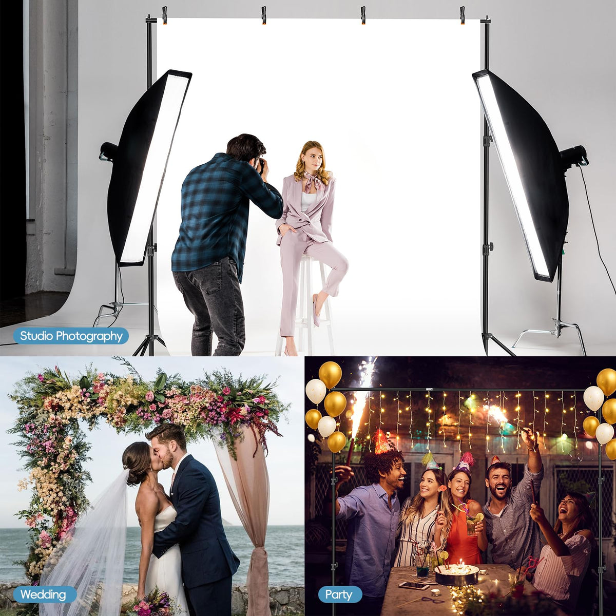 10x10Ft Heavy Duty Adjustable Backdrop Stand G703
