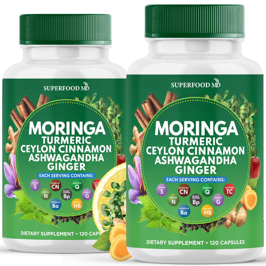 240 Capsules Turmeric Ginger Boswellia Saffron Holy Basil Nettle Supplement F6968
