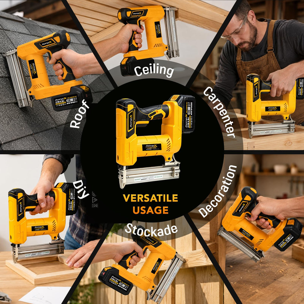 Cordless Brad Nailer 2-in-1 18 Gauge Electric Nail Gun Kit V88327