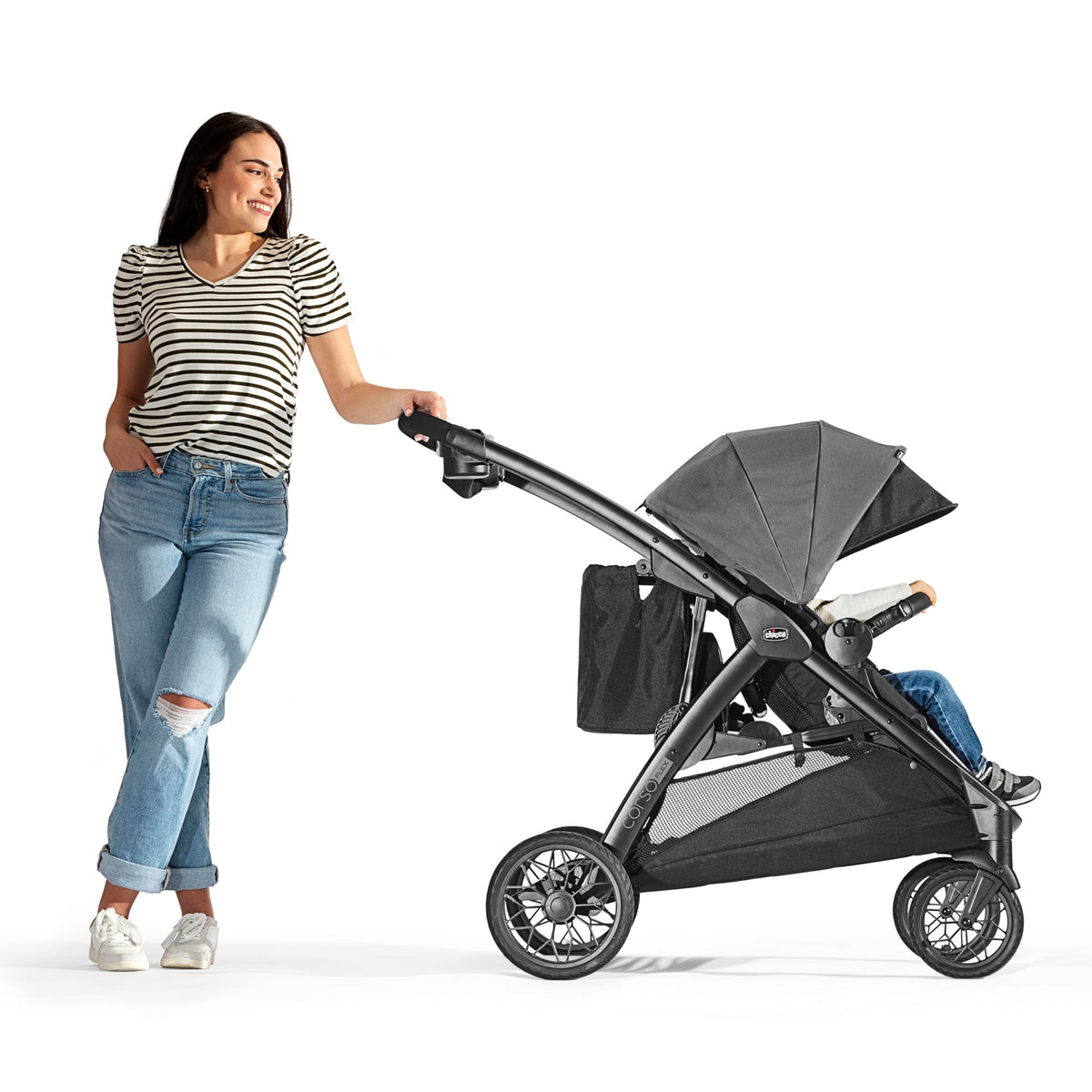 Convertible Stroller with Parent Tray Y709