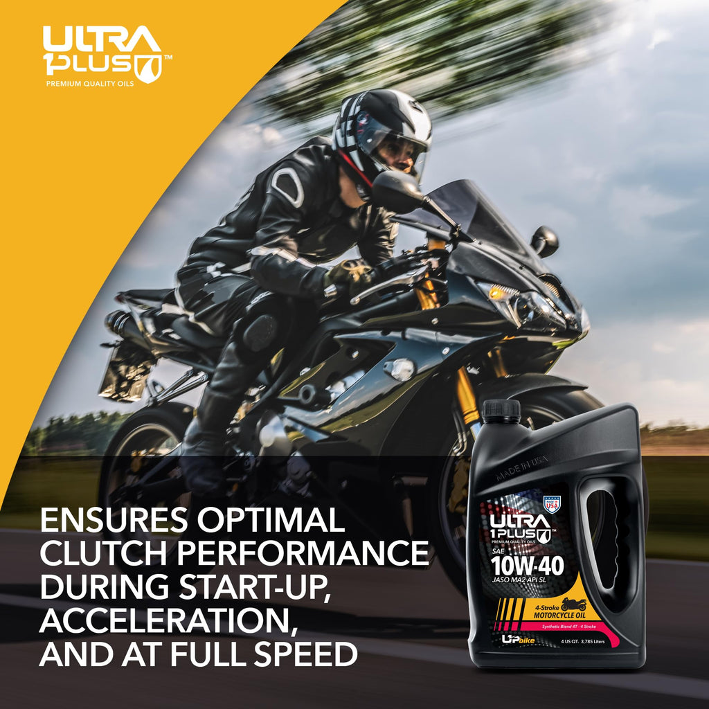 10W-40 Synthetic Blend Motorcycle Motor Oil 12 Quarts P698286